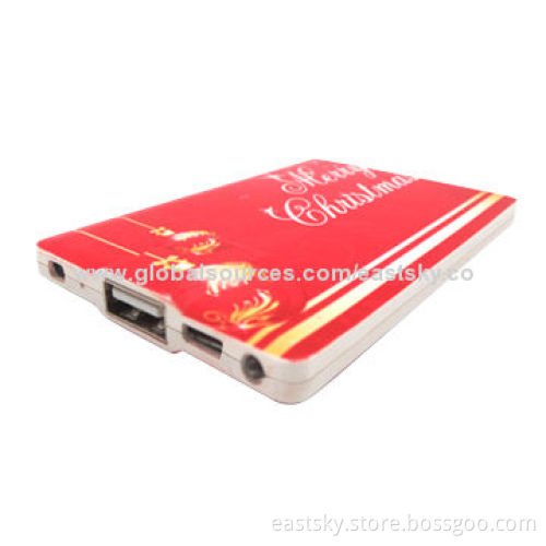 Credit card-shaped external battery, stylish, compact, portable and fashionable designNew